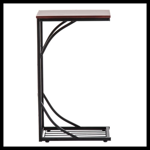 54*30.5*21CM Leaf Pattern Iron Side Table Coffee Table Brown