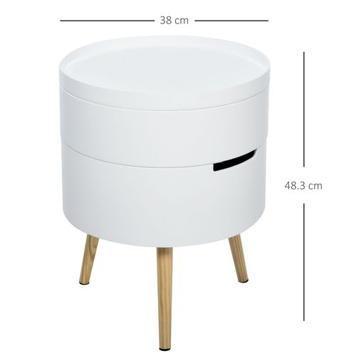 3-Part Side Coffee Table End Desk Night Stand Storage White